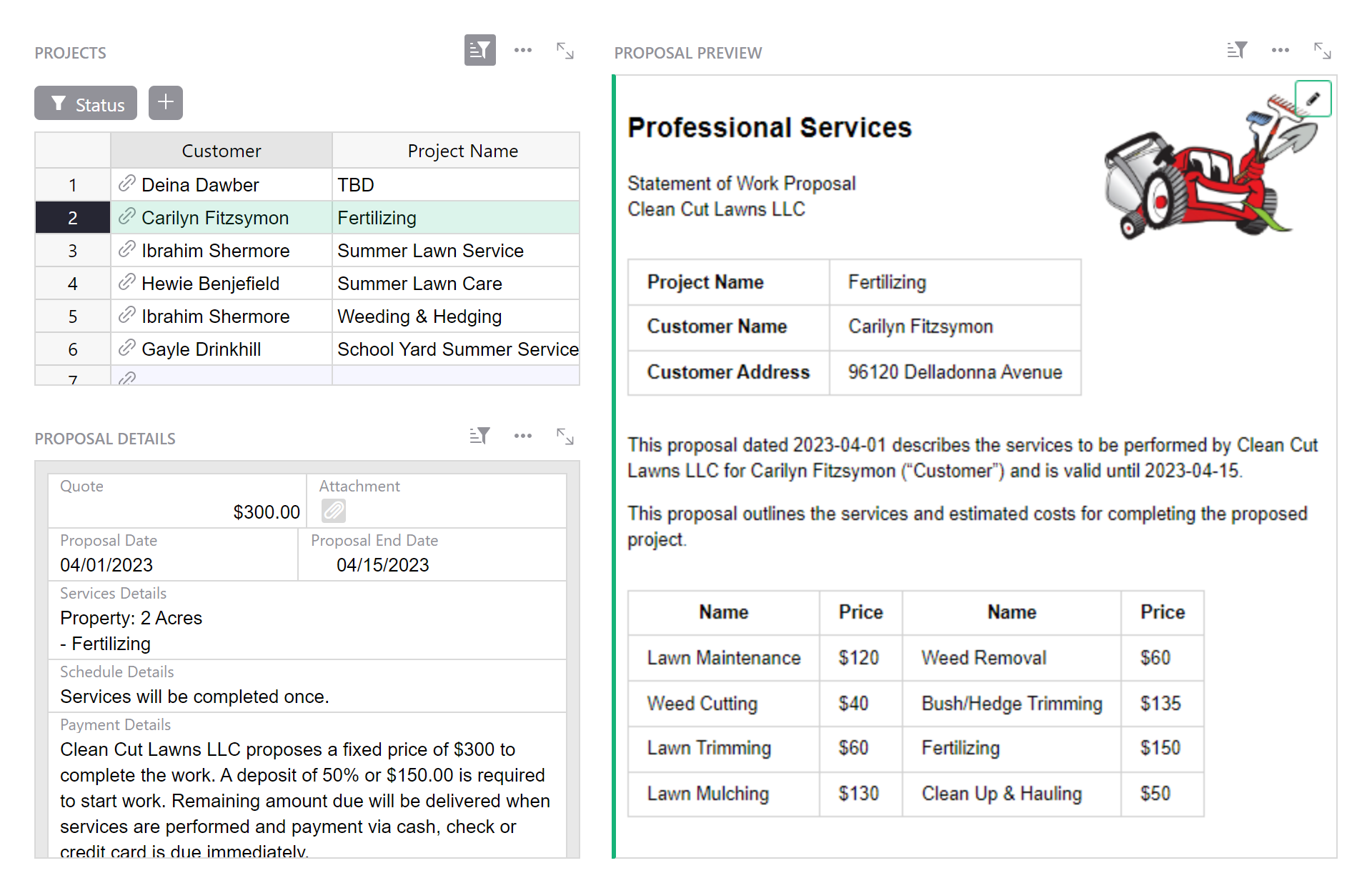 Proposals & Contracts Template