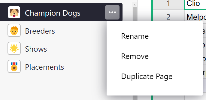 Renaming Pages Menu