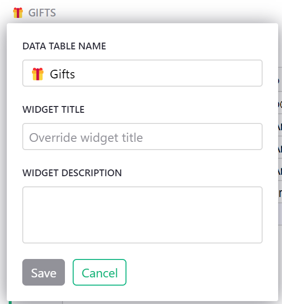 Renaming Widgets